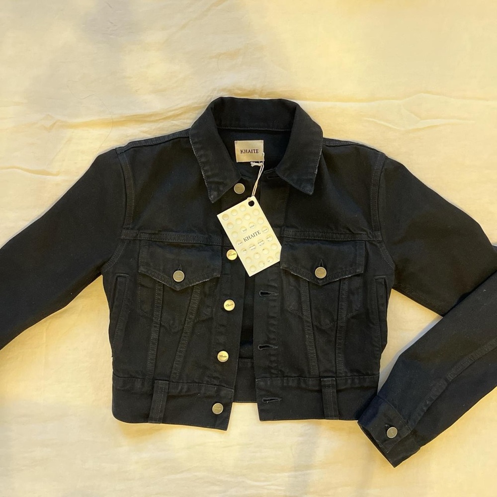 KHAITE cropped Rizzo denim jacket